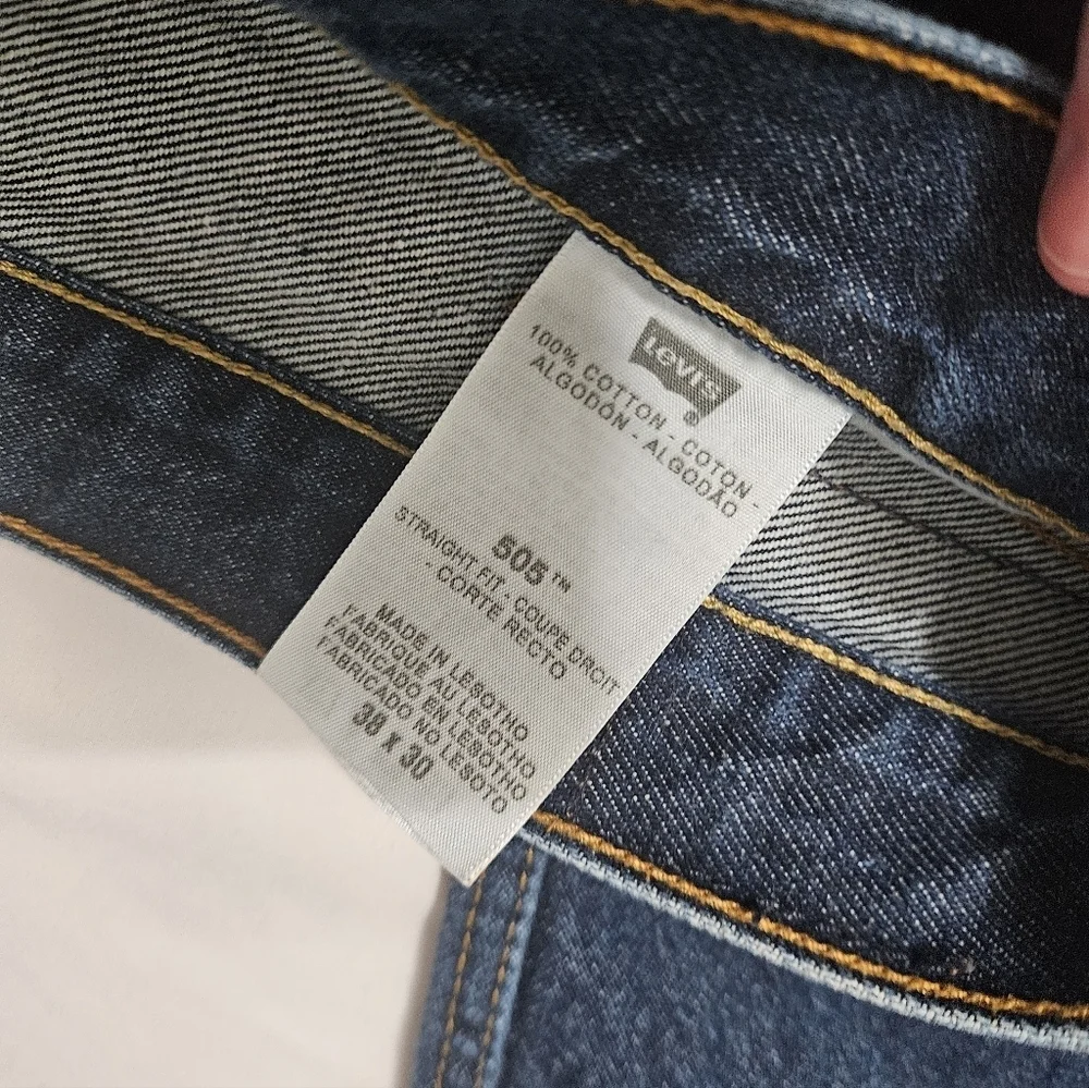 Levi's Men's 505 Regular Fit Straight Leg Jeans 38x30 Blue 100% Cotton!